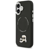 Karl Lagerfeld Karl & Choupette Pins MagSafe dėklas skirtas Apple iPhone 17 juodos spalvos