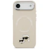 Karl Lagerfeld Karl &amp; Choupette Pins MagSafe dėklas skirtas Apple iPhone Air rusvai gelsvas
