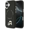 Karl Lagerfeld Karl & Choupette Pins MagSafe dėklas skirtas Apple iPhone 17 juodos spalvos
