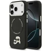 Karl Lagerfeld Karl & Choupette Pins MagSafe dėklas skirtas Apple iPhone 17 Pro juodos spalvos