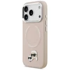 Karl Lagerfeld Karl &amp; Choupette Pins MagSafe dėklas skirtas Apple iPhone 17 Pro rožinės spalvos