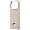 Karl Lagerfeld Karl & Choupette Pins MagSafe dėklas Apple iPhone 17 Pro rožinės spalvos