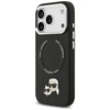 Karl Lagerfeld Karl & Choupette Pins MagSafe dėklas skirtas Apple iPhone 17 Pro Max juodos spalvos