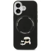 Karl Lagerfeld Karl & Choupette Pins MagSafe dėklas skirtas Apple iPhone 17 juodos spalvos
