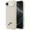 Karl Lagerfeld Karl &amp; Choupette Pins MagSafe dėklas skirtas Apple iPhone Air rusvai gelsvas