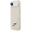 Karl Lagerfeld Karl &amp; Choupette Pins MagSafe dėklas skirtas Apple iPhone Air rusvai gelsvas