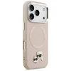 Karl Lagerfeld Karl &amp; Choupette Pins MagSafe dėklas skirtas Apple iPhone 17 Pro rožinės spalvos