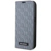 Karl Lagerfeld KLBKP14SSAKLHPG Apple iPhone 14 6.1" atverčiamas dėklas telefonui sidabro spalvos Saffiano Monogram