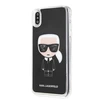 Dėklas Karl Lagerfeld KLHCI65ICGBK iPhone XsMax juoda/juodas Iconic Glitter