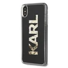 Dėklas Karl Lagerfeld KLHCI65KAGBK iPhone Xs Max juoda/juodas Karl logo Glitter