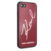 Apple iPhone SE 2022 / SE 2020 / 7 / 8 Karl Lagerfeld Dėklas Signature Glitter (KLHCI8DLKSRE) raudonos spalvos