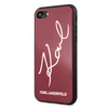 Apple iPhone SE 2022 / SE 2020 / 7 / 8 Karl Lagerfeld Dėklas Signature Glitter (KLHCI8DLKSRE) raudonos spalvos