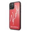 Karl Lagerfeld dėklas, skirtas iPhone 11 Pro KLHCN58DLKSRE raudonas kietas dėklas Signature Glitter