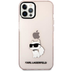 Apple iPhone 12 / 12 Pro Karl Lagerfeld dėklas Ikonik Choupette (KLHCP12MHNCHTCP) rožinės spalvos