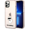 Apple iPhone 12 / 12 Pro Karl Lagerfeld dėklas Ikonik Choupette (KLHCP12MHNCHTCP) rožinės spalvos