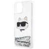 Apple iPhone 12 / 12 Pro Karl Lagerfeld dėklas Glitter Choupette Head (KLHCP12MLNCHCS) sidabrinės spalvos