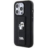 Apple iPhone 13 Pro Karl Lagerfeld dėklas Gripstand Saffiano Karl&amp;Choupette Pins (KLHCP13LGSAKCPK) juodos spalvos