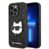 Karl Lagerfeld dėklas, skirtas iPhone 14 Pro 6,1 KLHCP14LG2CPK juodas kietas dėklas Fixed Glitter Choupette NFT