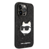 Karl Lagerfeld dėklas, skirtas iPhone 14 Pro 6,1 KLHCP14LG2CPK juodas kietas dėklas Fixed Glitter Choupette NFT