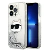 Apple iPhone 14 Pro Karl Lagerfeld dėklas Glitter Choupette Head (KLHCP14LLNCHCS) sidabrinės spalvos