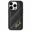 Apple iPhone 14 Pro Karl Lagerfeld Diagonal Quilted Script (KLHCP14LPQDSMGK) dėklas telefonui juodos spalvos