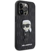 Dėklas Karl Lagerfeld KLHCP14LSAKHPKK iPhone 14 Pro 6.1" juodas/juodas Saffiano Monogram Ikonik