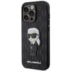 Dėklas Karl Lagerfeld KLHCP14LSAKHPKK iPhone 14 Pro 6.1" juodas/juodas Saffiano Monogram Ikonik