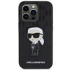 Dėklas Karl Lagerfeld KLHCP14LSAKHPKK iPhone 14 Pro 6.1" juodas/juodas Saffiano Monogram Ikonik