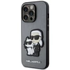 Karl Lagerfeld dėklas, skirtas iPhone 14 Pro 6,1 KLHCP14LSANKCPG sidabrinis kietas dėklas , skirtas Saffiano Karl - Choupette