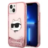 Karl Lagerfeld dėklas, skirtas iPhone 14 Plus 6,7 KLHCP14MLNCHCP rožinis kietas dėklas, skirtas Liquid Glitter NFT Choupette Head