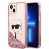 Karl Lagerfeld dėklas, skirtas iPhone 14 Plus 6,7 KLHCP14MLNKHCP rožinė kietas dėklas , skirtas Glitter Karl Head