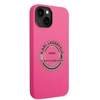 Karl Lagerfeld KLHCP14SSRSGRCF iPhone 14/15/13 6,1" kietas dėklas, rožinis silikoninis RSG