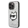 Apple iPhone 14 Pro Max Karl Lagerfeld dėklas Glitter Choupette Patch (KLHCP14XG2CPS) sidabrinės spalvos