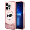 Apple iPhone 14 Pro Max Karl Lagerfeld dėklas Glitter Choupette Patch (KLHCP14XLNCHCP) rožinės spalvos
