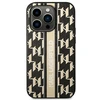 Karl Lagerfeld KLHCP14XPGKLSKW iPhone 14 Pro Max 6,7 colių kietasis dėklas Ruda / Ruda Monogram Stripe