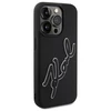 Karl Lagerfeld KLHCP15L3DRKSDLK Apple iPhone 15 Pro 6.1" dėklas telefonui juodos spalvos 3D Rubber Signature