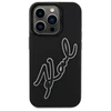 Karl Lagerfeld KLHCP15L3DRKSDLK Apple iPhone 15 Pro 6.1" dėklas telefonui juodos spalvos 3D Rubber Signature
