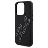 Karl Lagerfeld KLHCP15L3DRKSDLK Apple iPhone 15 Pro 6.1" dėklas telefonui juodos spalvos 3D Rubber Signature