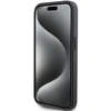 Apple iPhone 15 Pro Karl Lagerfeld dėklas Saffiano Cardslot Karl&amp;Choupette Metal Pin (KLHCP15LSAPKCNPK) juodos spalvos