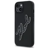 Karl Lagerfeld KLHCP15S3DRKSDLK Apple iPhone 15 6.1" dėklas telefonui juodos spalvos 3D Rubber Signature
