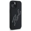 Karl Lagerfeld KLHCP15S3DRKSDLK Apple iPhone 15 6.1" dėklas telefonui juodos spalvos 3D Rubber Signature