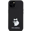 Dėklas Karl Lagerfeld Silicone Choupette Metal Pin - Apple iPhone 15 Case Juodas