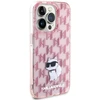 Karl Lagerfeld Monogram Choupette - dėklas skirtas Apple iPhone 15 Pro Max Rožinė