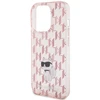 Karl Lagerfeld Monogram Choupette - dėklas skirtas Apple iPhone 15 Pro Max Rožinė