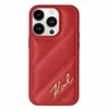 Dėklas Apple iPhone 15 Pro Max Karl Lagerfeld Diagonal Quilted Script (KLHCP15XPQDSMGR) raudona