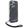 Karl Lagerfeld KLHCP16LHZBPKCCU Apple iPhone 16 Pro 6.3" dėklas telefonui violetinės spalvos Zebra With Cord