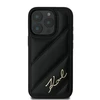Karl Lagerfeld Quilted Signature Apple iPhone 16 Pro - dėklas telefonui juodos spalvos