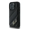 Karl Lagerfeld Quilted Signature Apple iPhone 16 Pro - dėklas telefonui juodos spalvos