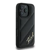 Karl Lagerfeld Quilted Signature Apple iPhone 16 Pro - dėklas telefonui juodos spalvos