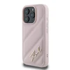 Karl Lagerfeld Quilted Signature Apple iPhone 16 Pro - dėklas telefonui rožinės spalvos